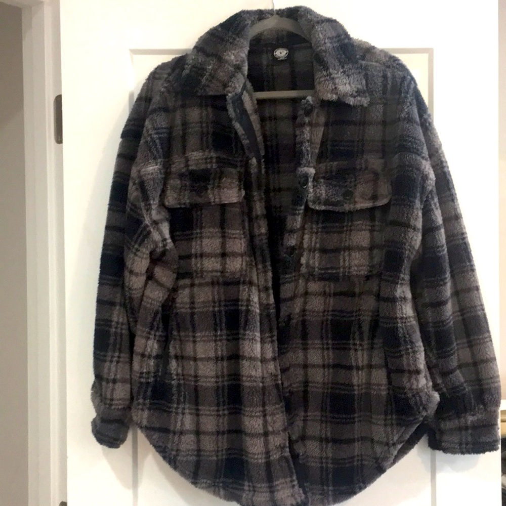 Fuzzy Shacket NWOT